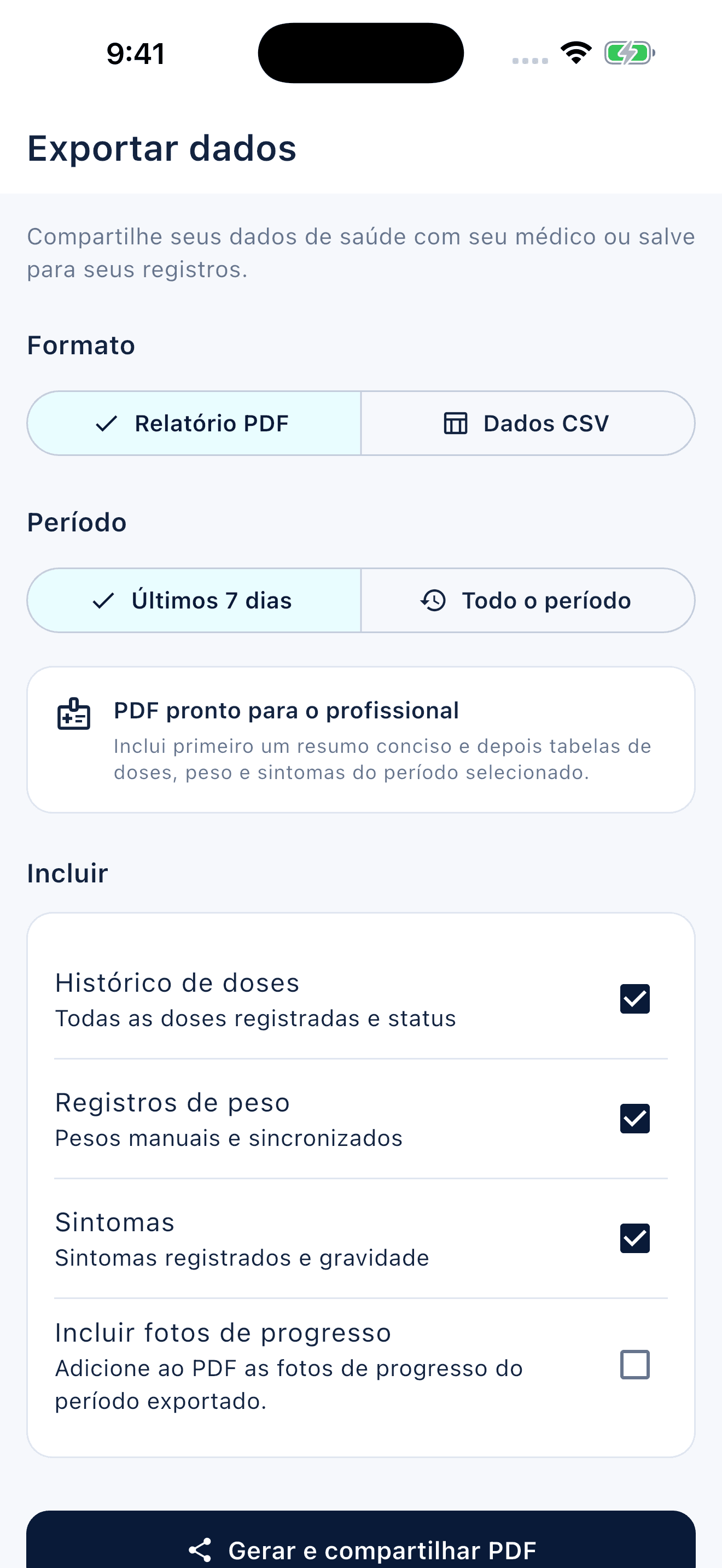 Visão geral do acompanhamento no aplicativo Peptiva (2)