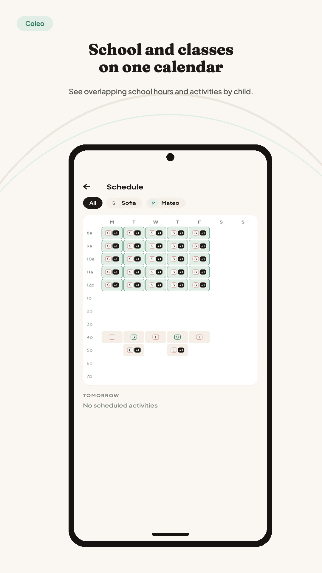 Coleo Google Play preview artwork with demonstration family records (2)