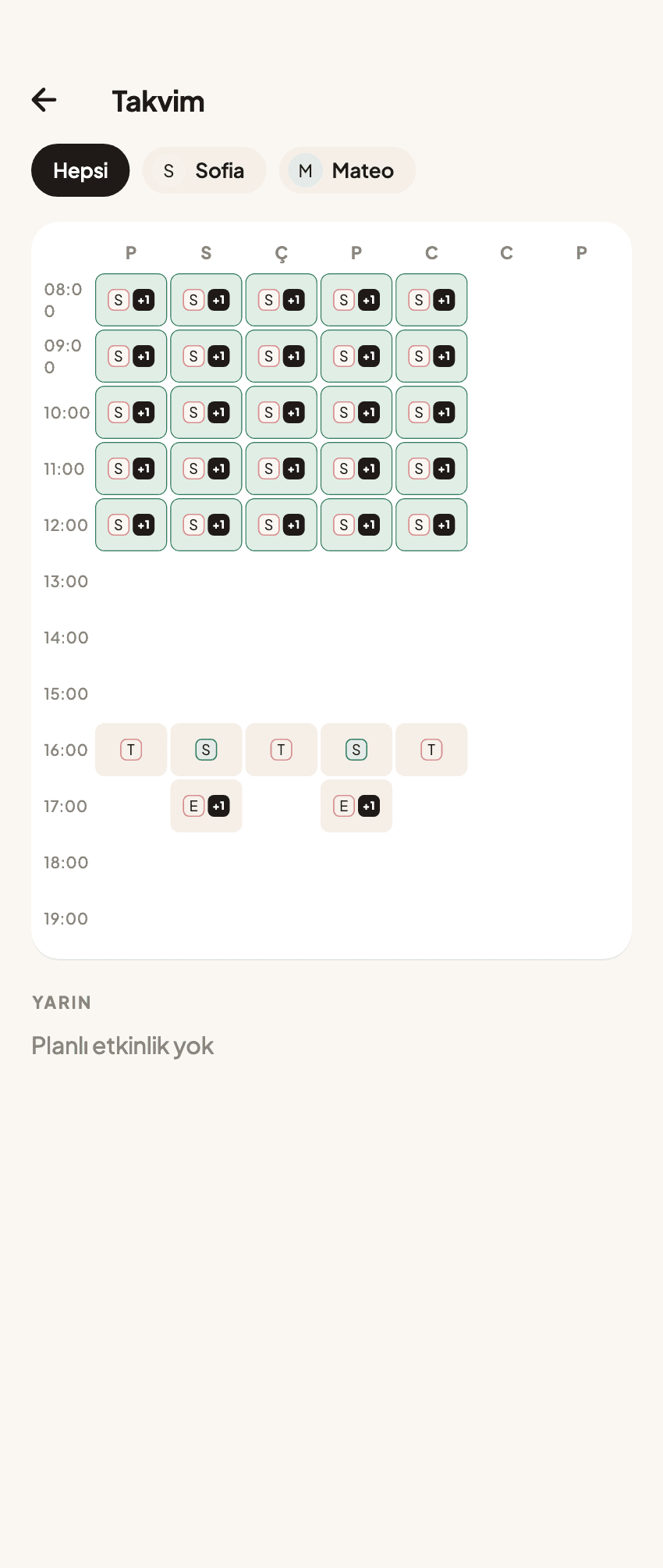 Aile etkinlik düzenlemesi için Coleo genel görünümü (2)