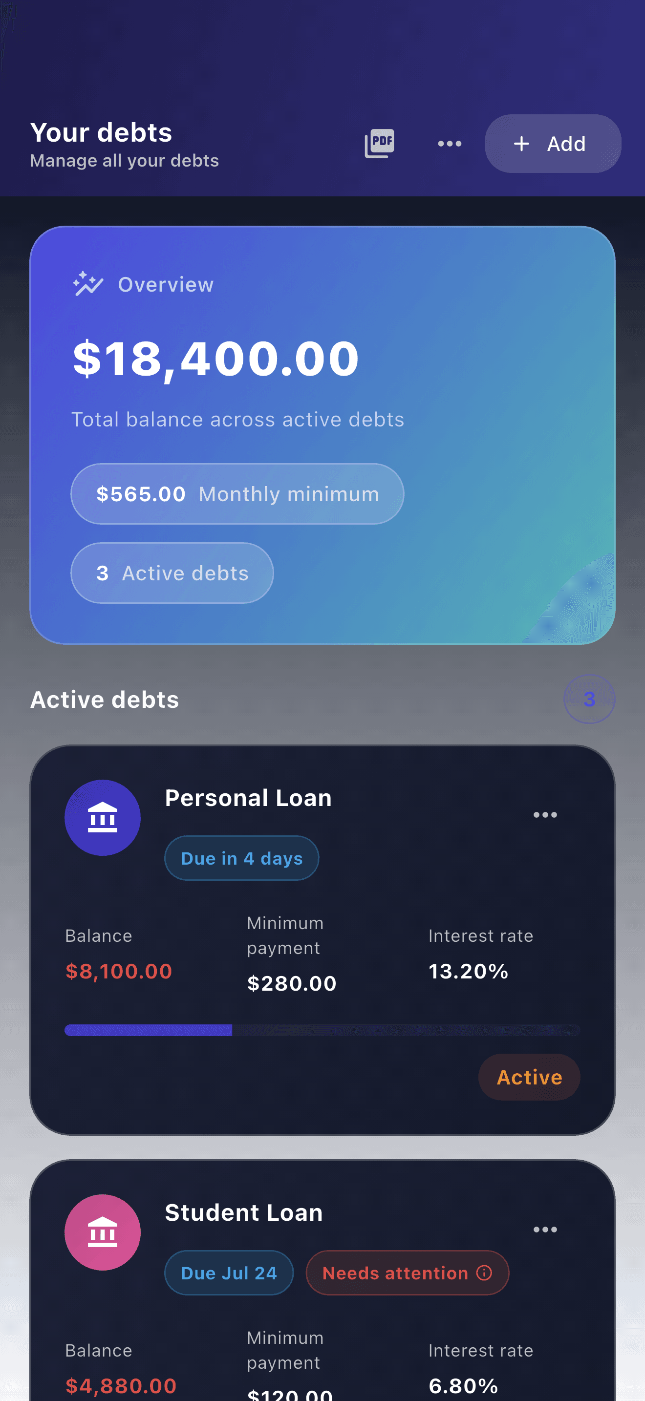 Payooo app overview for organizing debts (1)