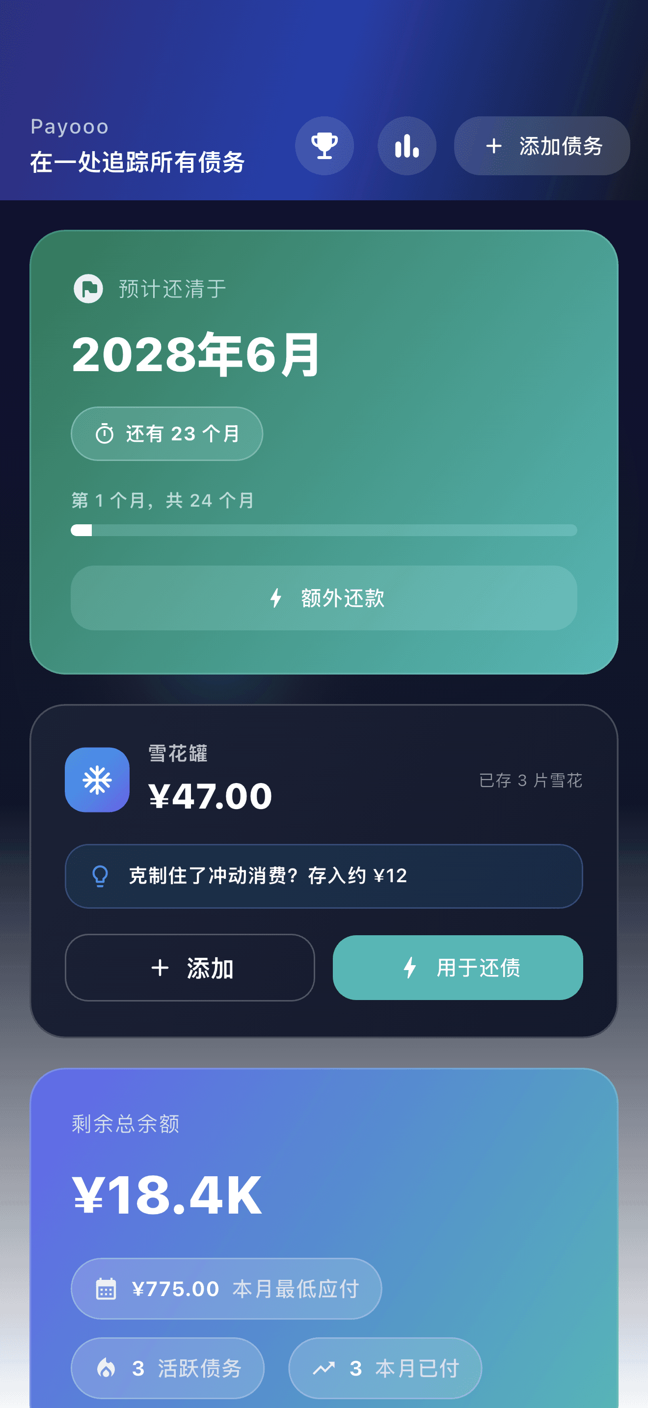 作为制作方产品示例的 Payooo 应用概览 (1)